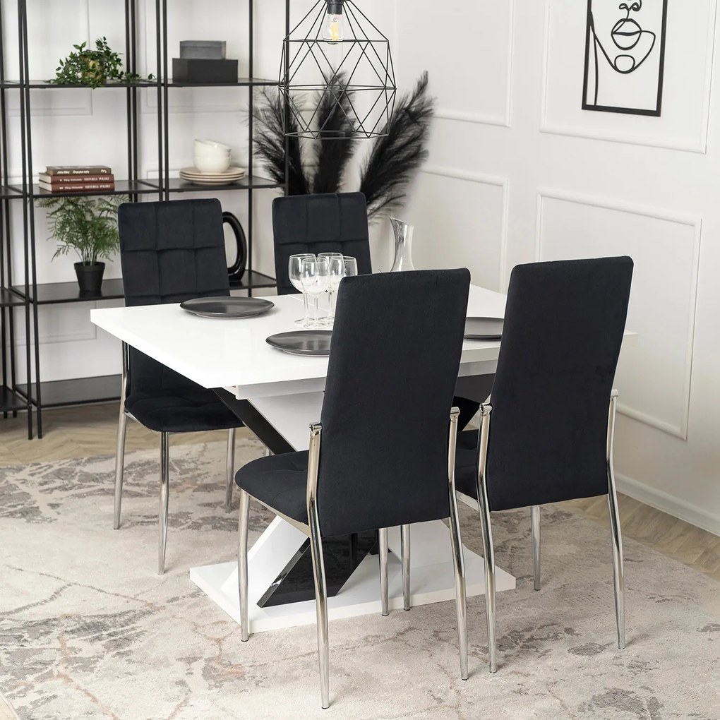 Fekete Bársony Étkezőszék. MOLLY