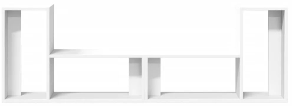 2 db fehér szerelt fa TV-szekrény 75 x 30 x 50 cm