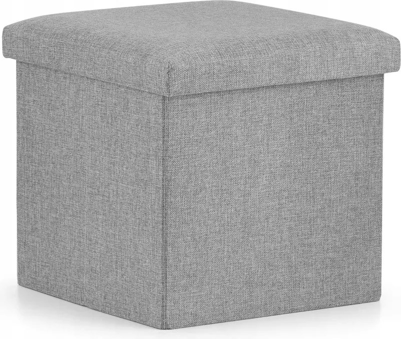 Összecsukható puff L 38x38x38cm szürke