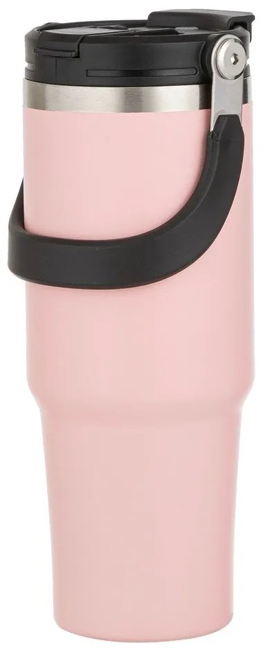 Világos rózsaszín rozsdamentes acél utazó ivópalack 1 l Eco – Ladelle