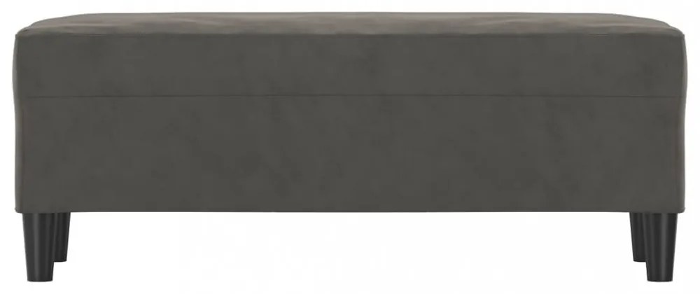 sötétszürke bársony pad 100x35x41 cm