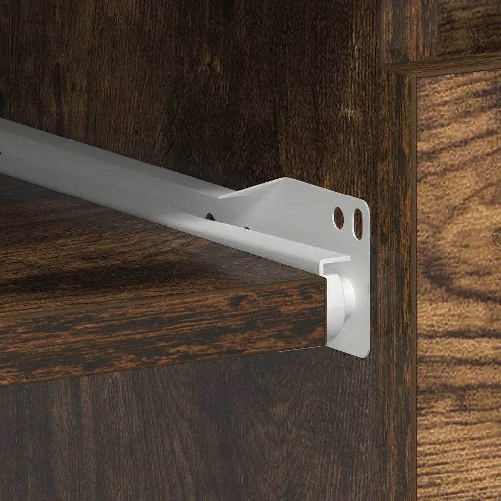 füstös tölgy színű szerelt fa íróasztal 90 x 45 x 76 cm