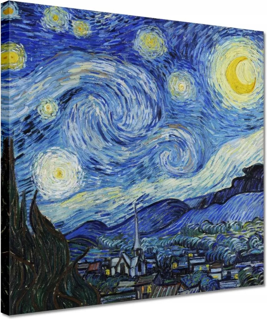 Vászonkép 30x30 Van Gogh Csillagos éj