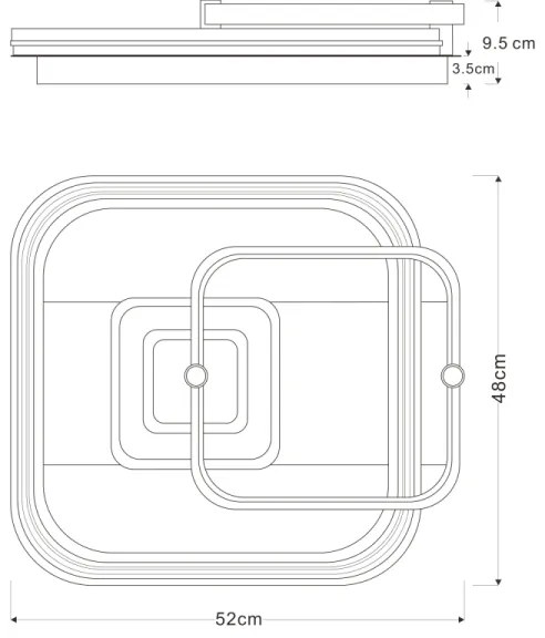 Globo 48459-48 - LED fényerőszabályozható mennyezeti lámpa ANI LED/48W/230V 2700-6000K+távirányító