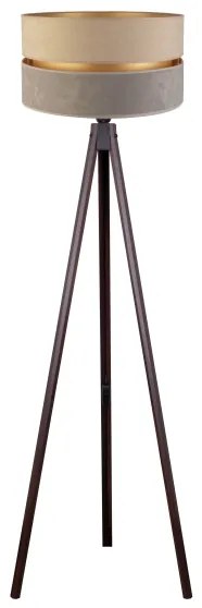 Duolla - Állólámpa DUO 1xE27/60W/230V átm. 44 cm bézs/szürke/wenge