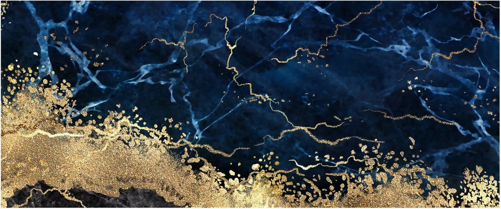 Kép - Sötétkék márvány (120x50 cm)