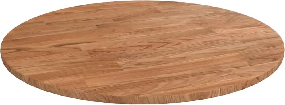 vidaXL világosbarna kezelt tömör tölgyfa kerek asztallap Ø40x1,5 cm