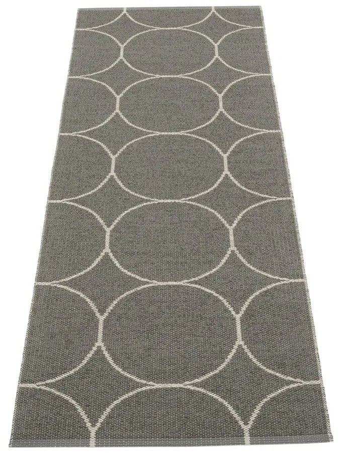 Sötétszürke kültéri-beltéri futószőnyeg 70x200 cm Boo Charcoal Linen – Pappelina