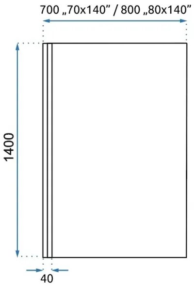 REA-K7390 - LAGOS kádparaván 140x80 cm fekete/átlátszó