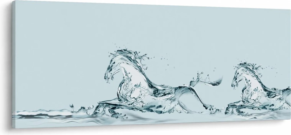 Kép - Vízcseppekből álló lovak (120x50 cm)