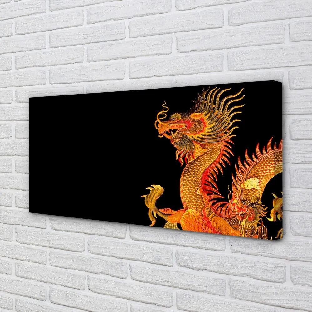 Canvas képek Japán arany sárkány 125x50 cm