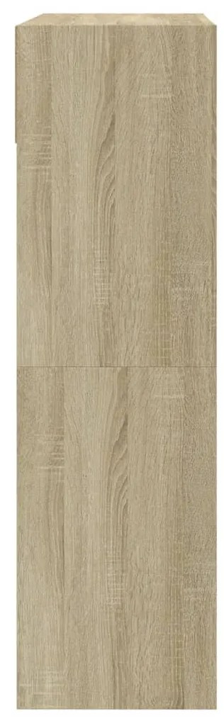 sonoma tölgy cipőszekrény 2 kihajtható fiókkal 80 x 34 x 116 cm