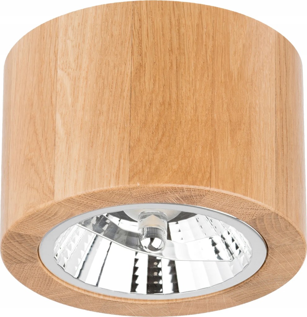 Falra szerelhető lámpatest fa cső Led fi135 Tölgy nappali konyha szoba Stílusos