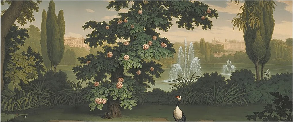 Fotótapéta Fali ragasztó szett Természetes kert 250x104 Ragasztó