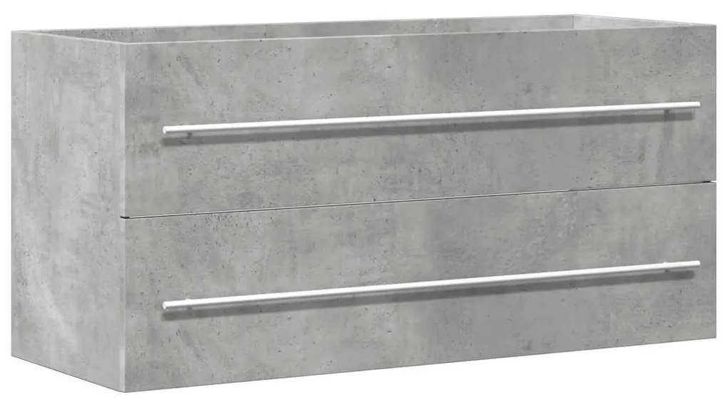 betonszürke szerelt fa mosdószekrény 100 x 38,5 x 48 cm