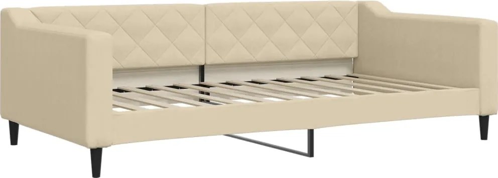vidaXL krémszínű szövet kanapéágy 100 x 200 cm