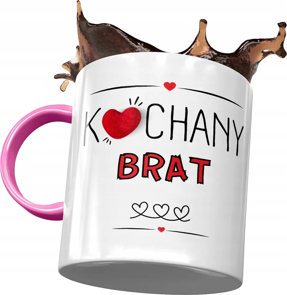 Rózsaszín Bögre Testvérnek Születésnapi Ajándék Nyomtatott Fotóval