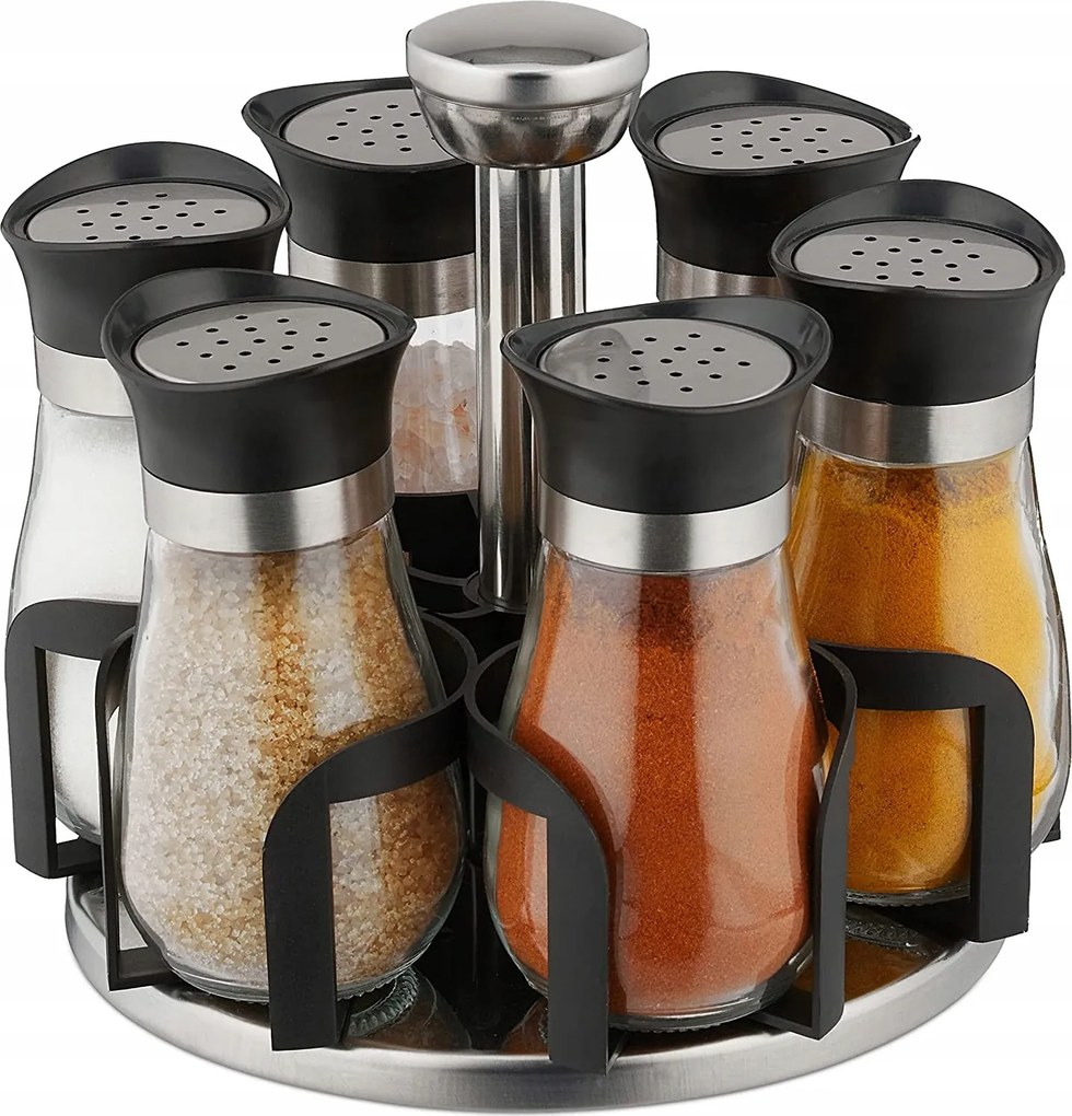 Relaxdays Fűszertartó Állvány Befőttes Üvegekhez 6DB 18922