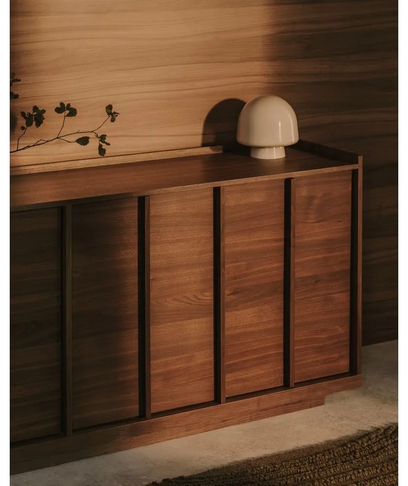 Barna komód diófa dekorral 200x80x45 cm Onix – Kave Home