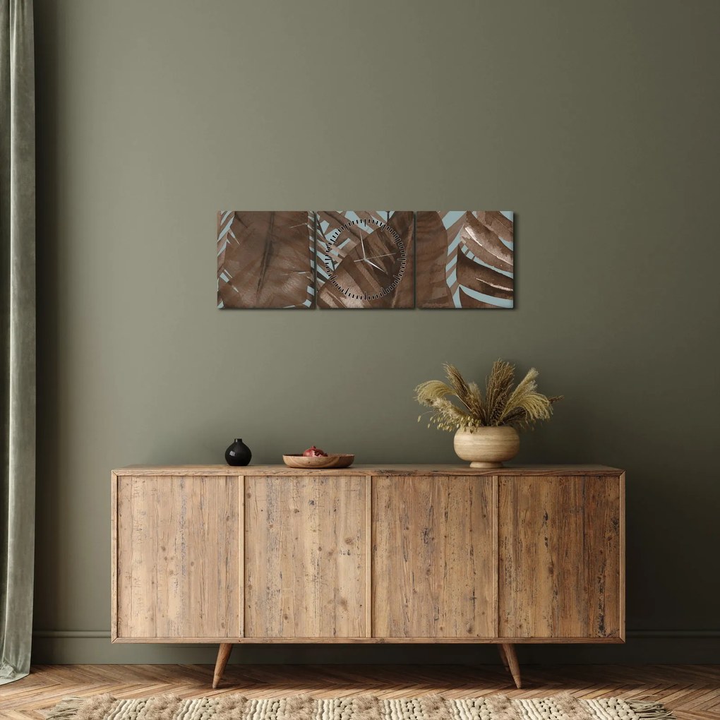 Kép - Pálma levél, akvarell (órával) (90x30 cm)