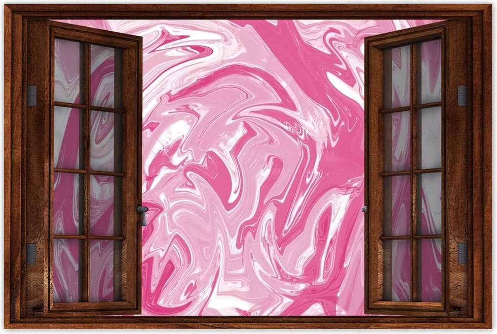 Poszterek 60x40 Tükröződés a vízben Rózsa