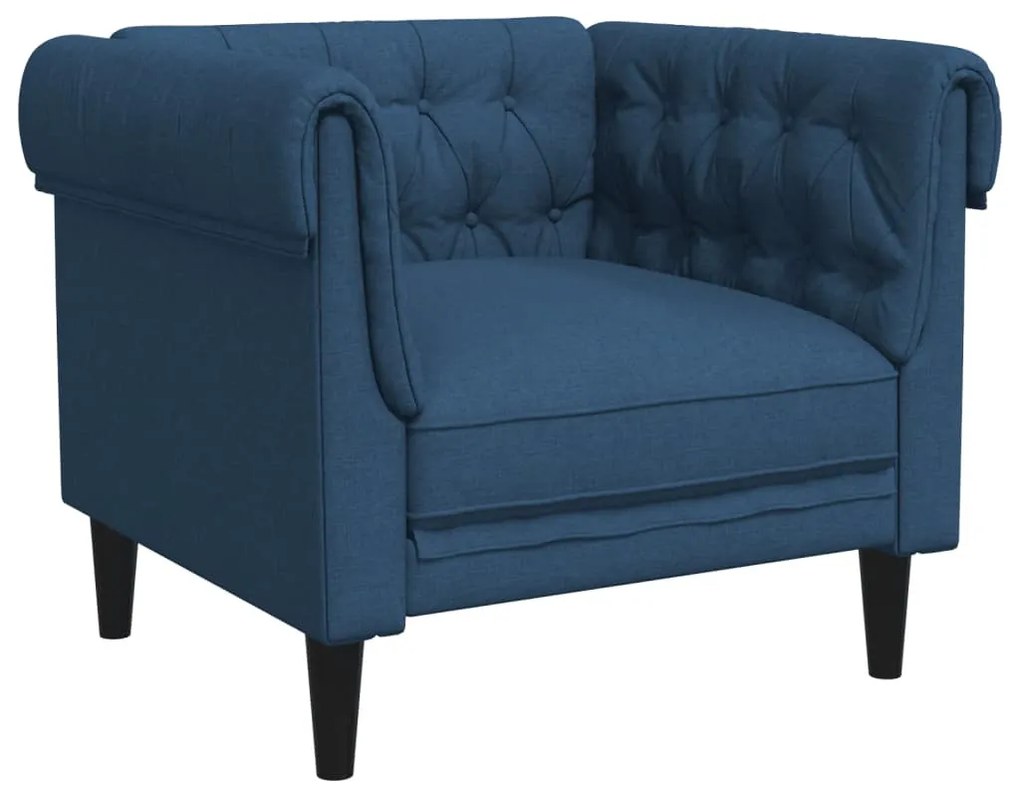 vidaXL kék szövet Chesterfield kanapé