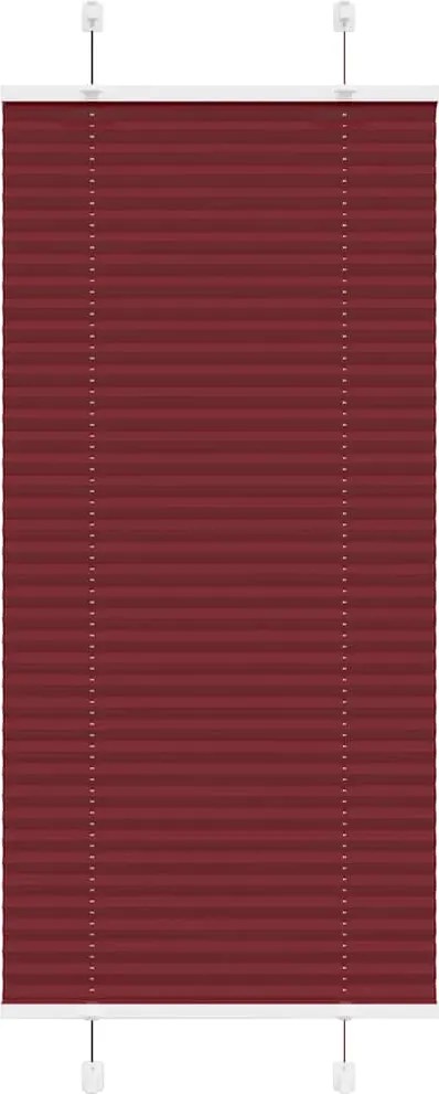 vidaXL pliszírozott redőny Bordeaux piros 65x150 cm szövetszélesség