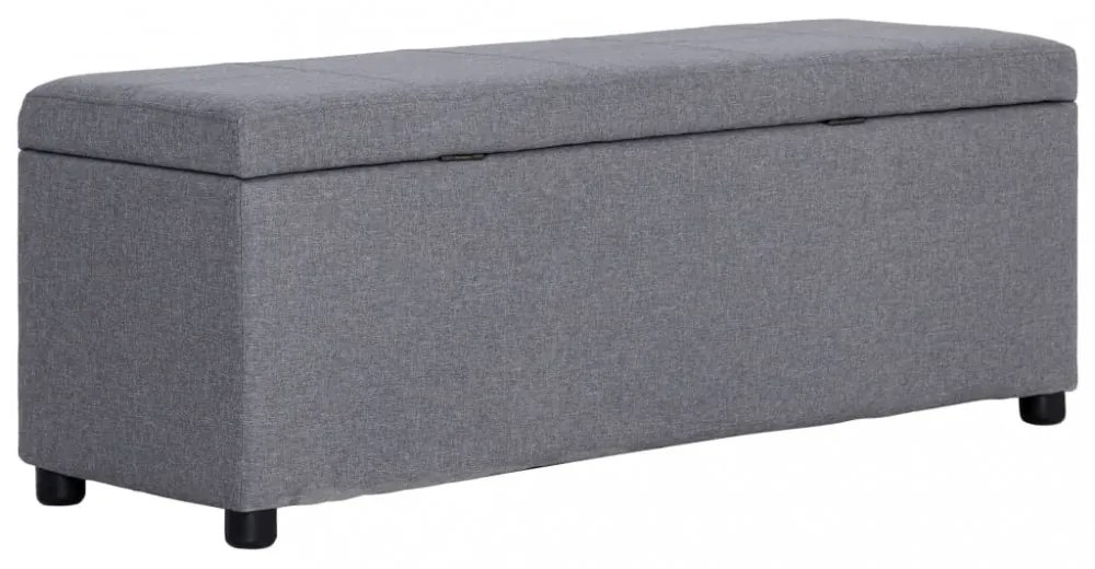 világosszürke poliészter pad tárolórekesszel 116 cm