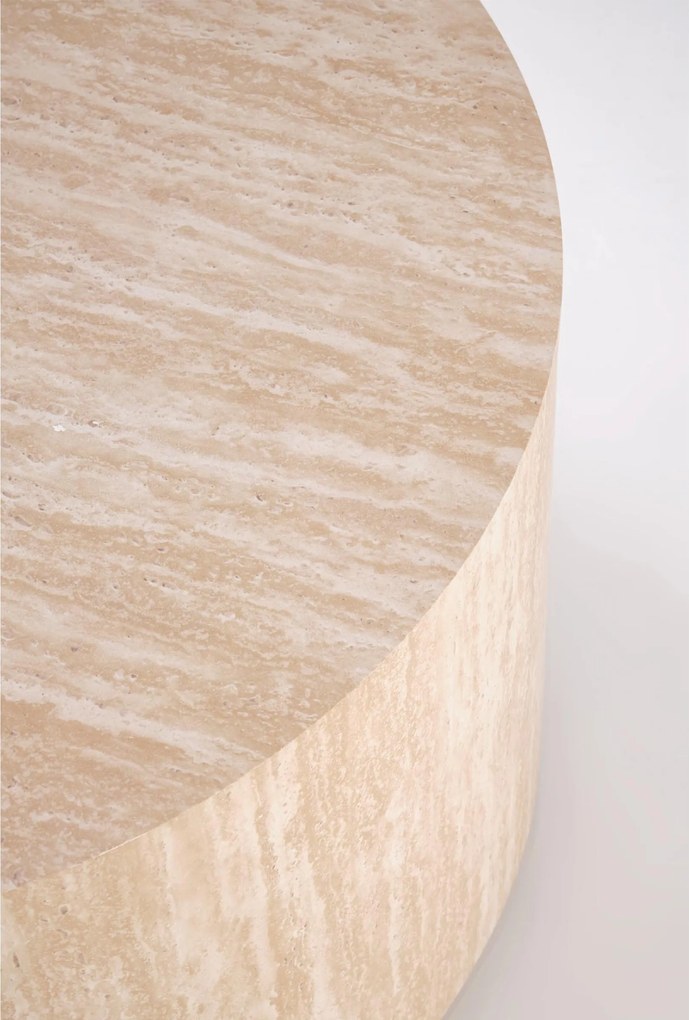 Novula kerek dohányzóasztal 60 cm - travertin