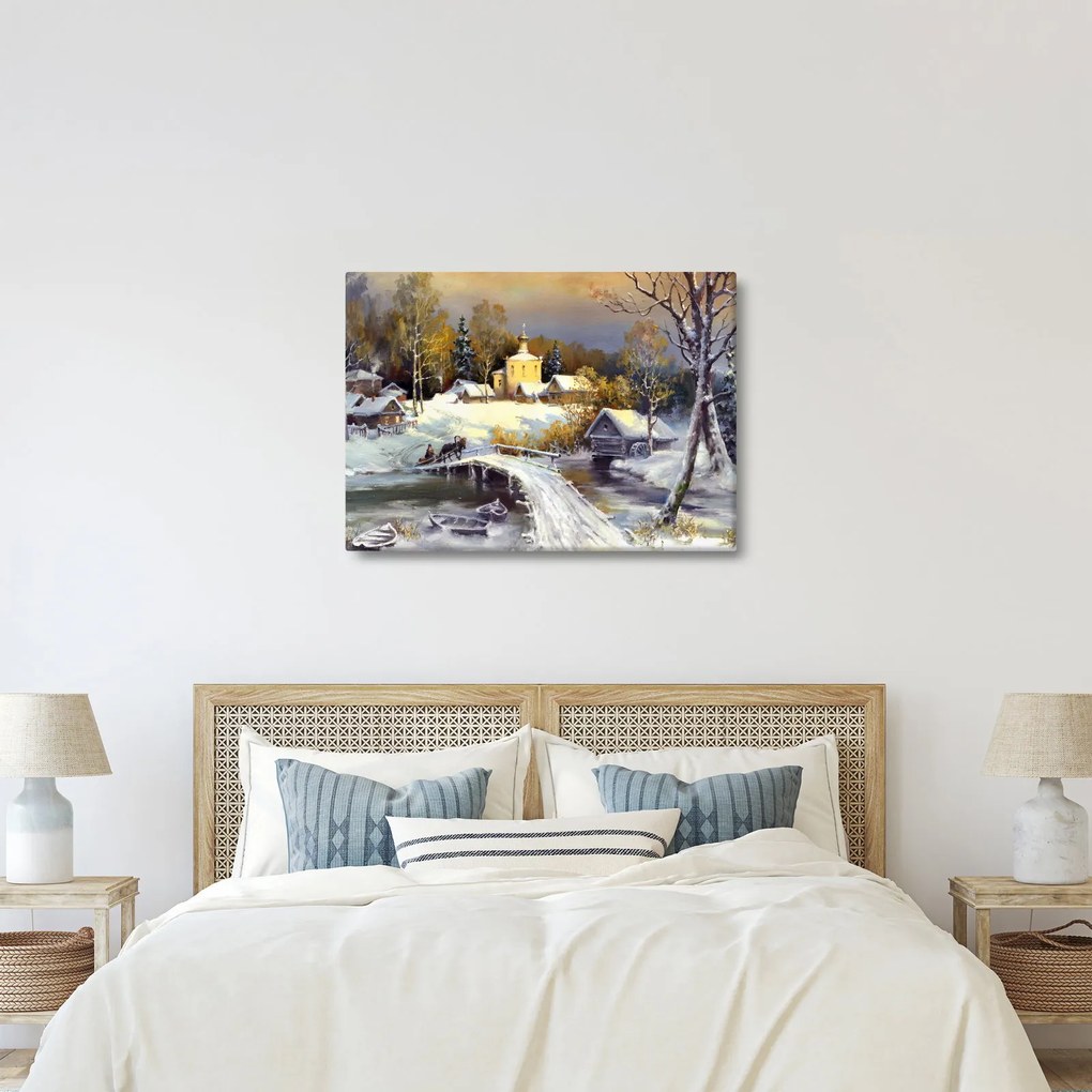 Kép - téli város (70x50 cm)