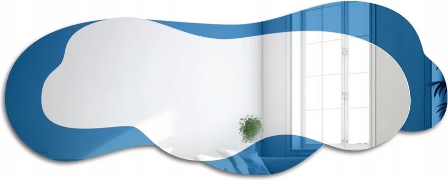 Szabálytalan tükör kék Skyline Blue 100x39