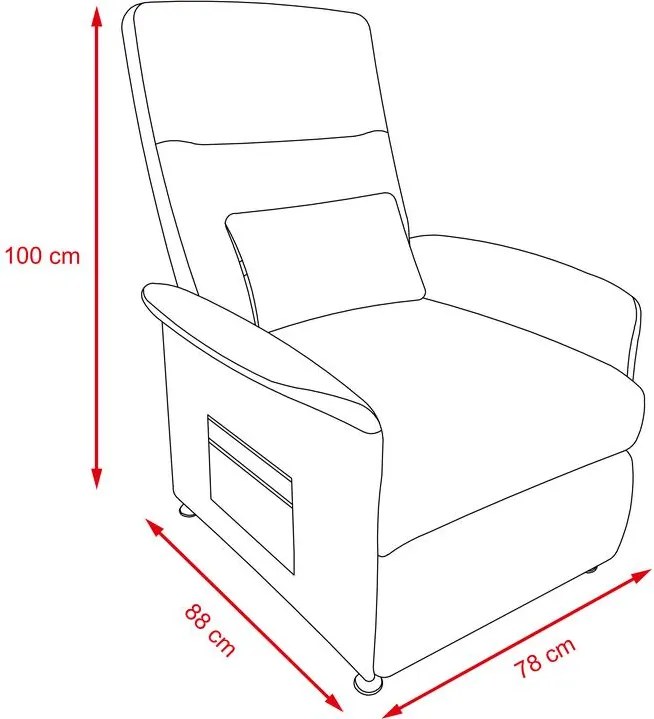Catini ELYSIO elektromosan állítható relaxációs fotel, világos szürke