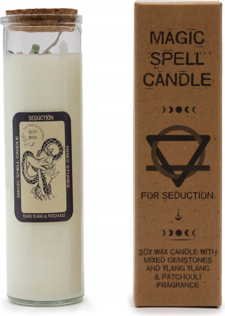 Szója illatgyertya Nagy Szándék Ajándék Üveg Díszes Pacsuli