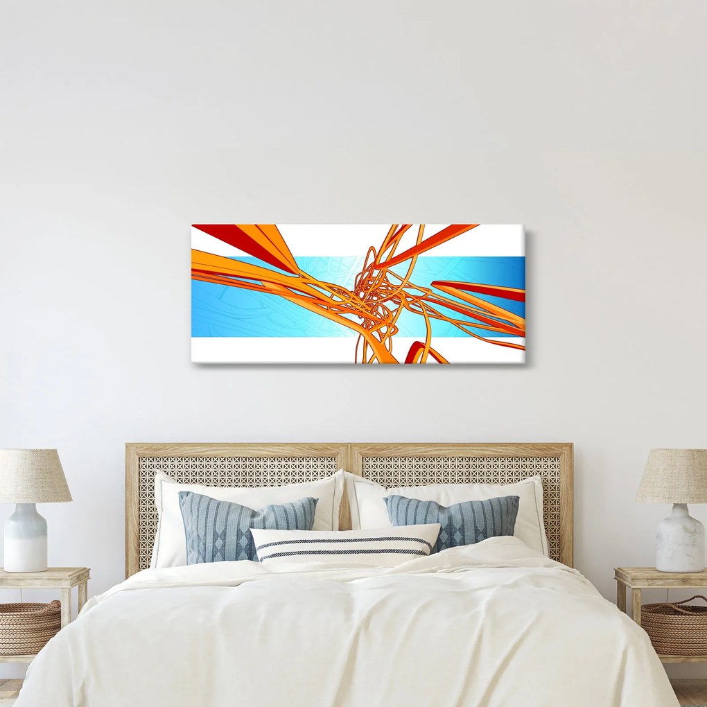 Kép - Összefonódó vonalak, absztrakciók (120x50 cm)