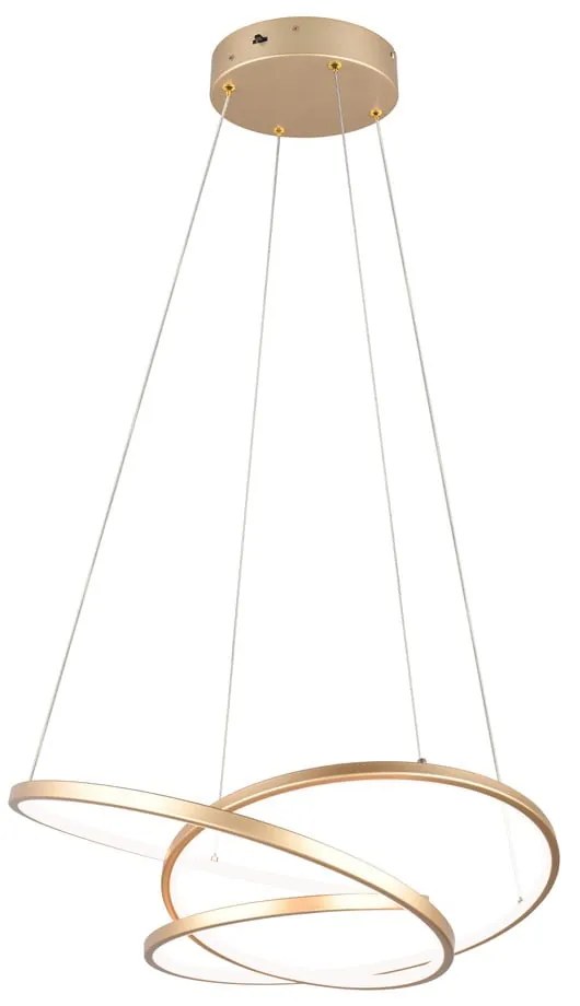 Aranyszínű LED dimmelhető függőlámpa Darvin – Trio