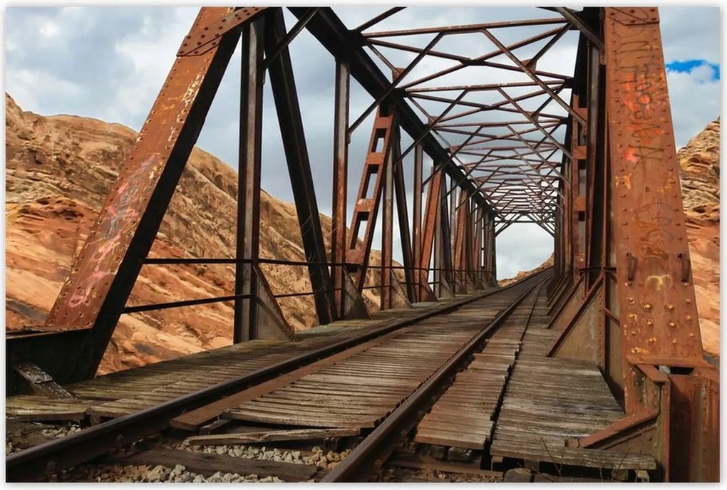 Poszterek 120x80 Vasúti híd Vasút