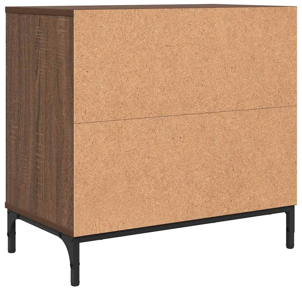 Éjjeli asztal fiókkal barna tölgy 63.5 x 36 x 61 cm Faanyag