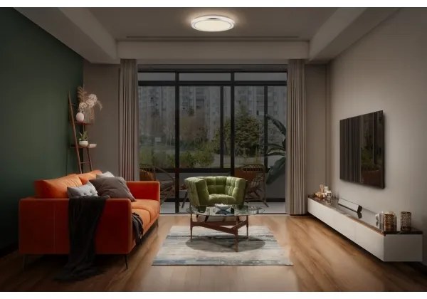 Ledvance - LED Mennyezeti lámpa ORBIS HELMAN LED/16W/230V átm. 29,5 cm ezüst