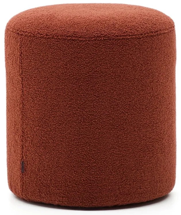 Terrakotta színű buklé puff Kaeli – Kave Home