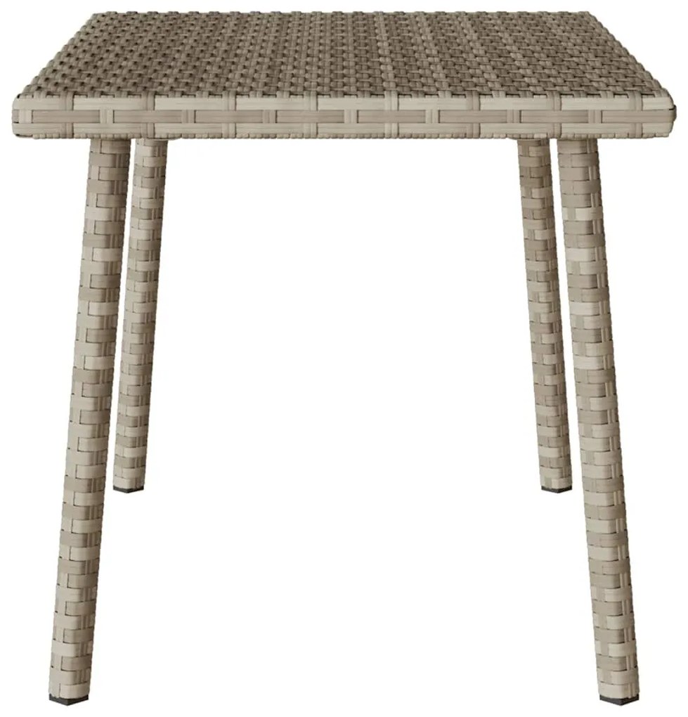 téglalap polyrattan kerti dohányzóasztal 60x40x37cm
