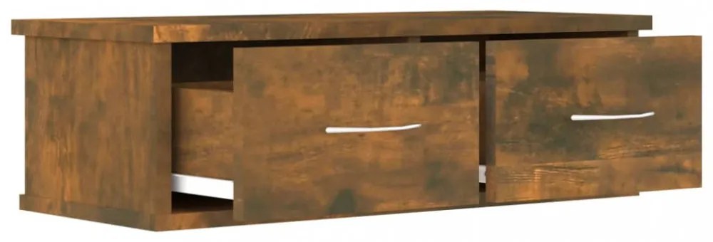 füstös tölgy színű szerelt fa faliszekrény 60 x 26 x 18,5 cm