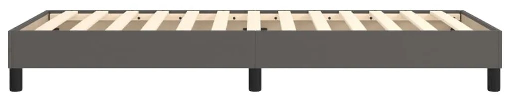 szürke műbőr rugós ágykeret 100x200 cm