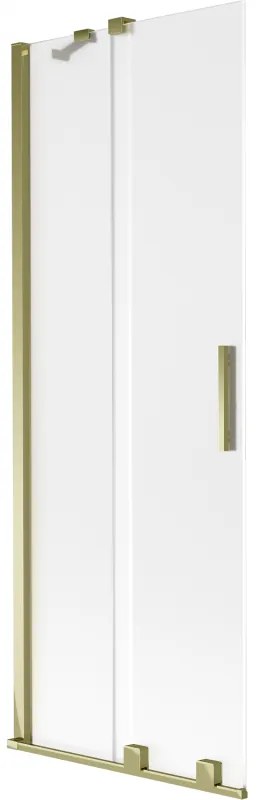 Mexen Velar, 2 szárnyas eltolható kádparaván 70 x 150 cm, 8 mm-es mattüveg, arany fényes, 896-070-000-31-50