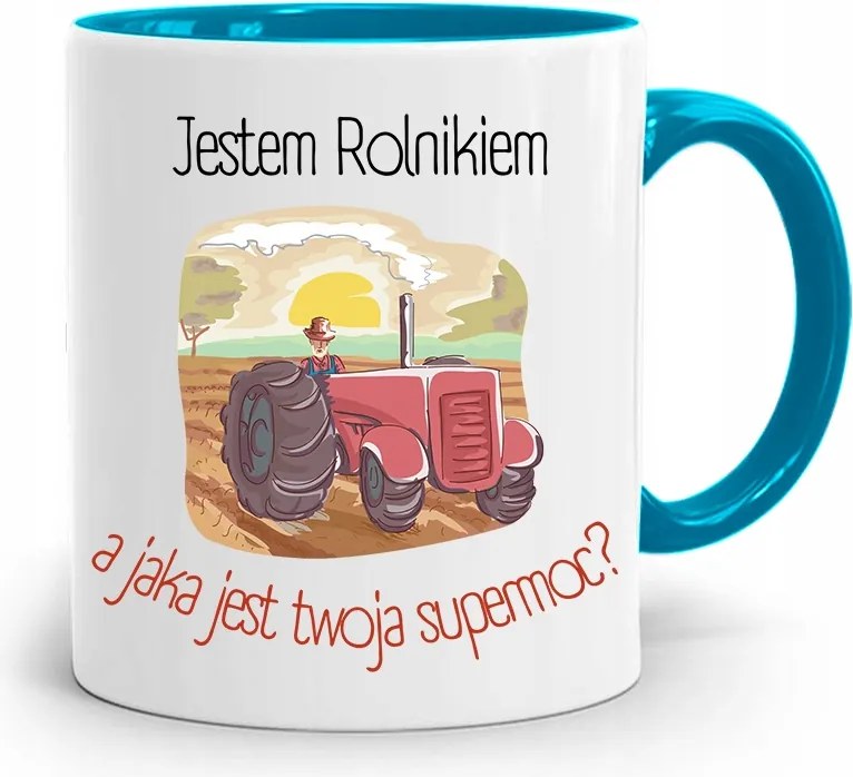 Gazdálkodóknak Kék Bögre Gazdálkodó Vagyok, fényképes nyomattal