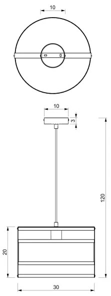 Csillár zsinóron RIM 1xE27/60W/230V fekete/arany