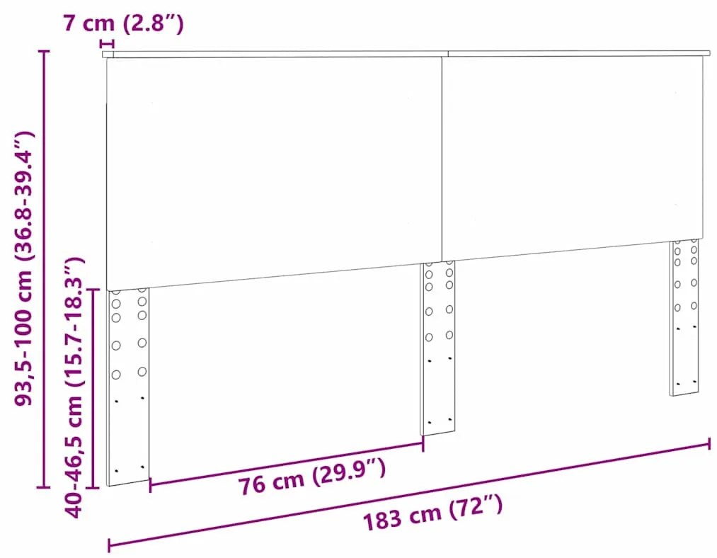 Fejtámla fejtámlával Fényes Fehér 180 cm Faanyag