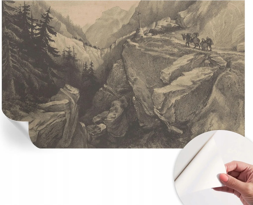 Mosható öntapadós fotótapéta étkezőbe Festői hegyek 416x254 cm