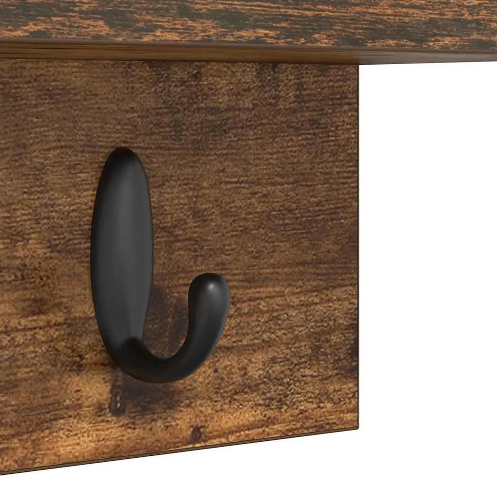 Fali Kabáthorog Füstölt tölgy 60 x 10.5 x 18 cm Faanyag