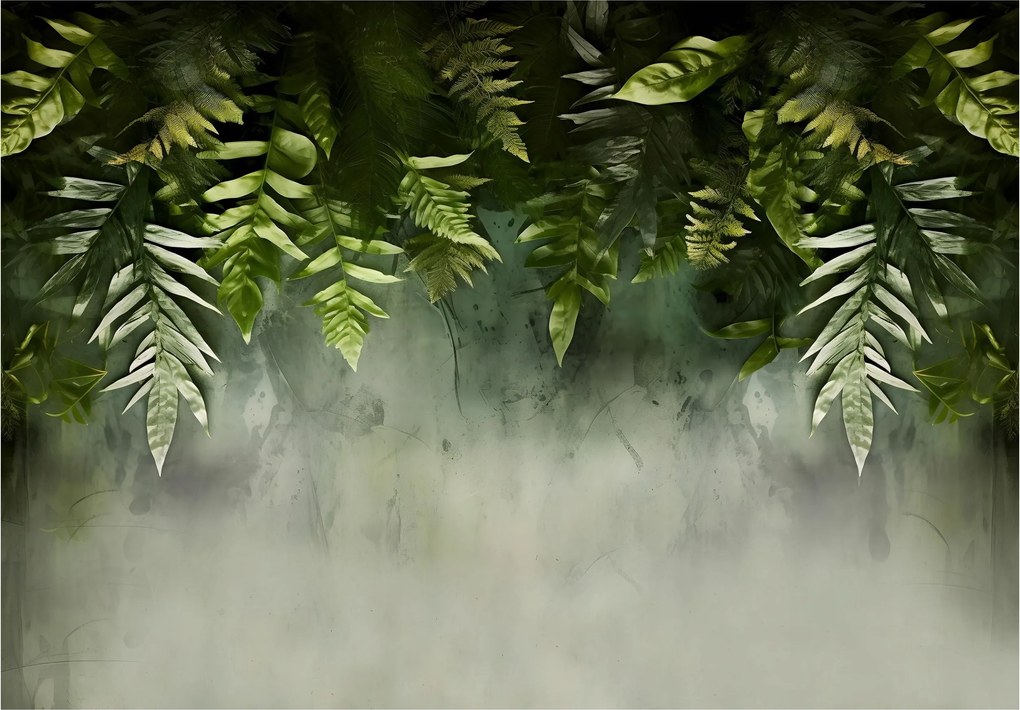 Flizelin fotótapéta Trópusi levelek zöld paradicsom 350x250 +ragasztó