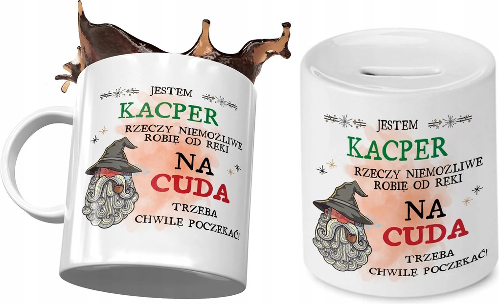 Kacpra Bögre Ajándék persely szett fényképes nyomtatással